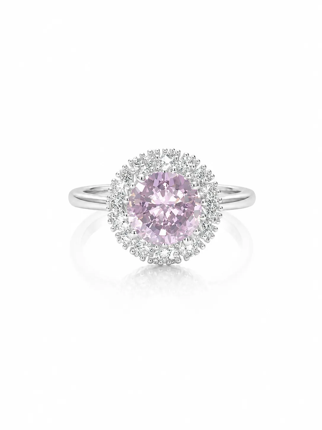 S925 Silver Frosted Flower Cut Ring detail 2