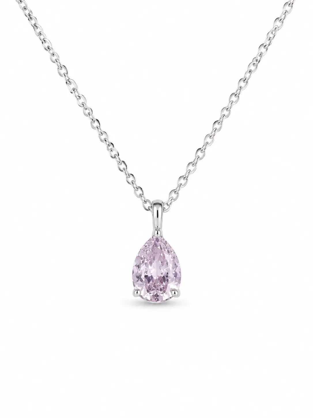 S925 Silver Snowflake Cut Necklace