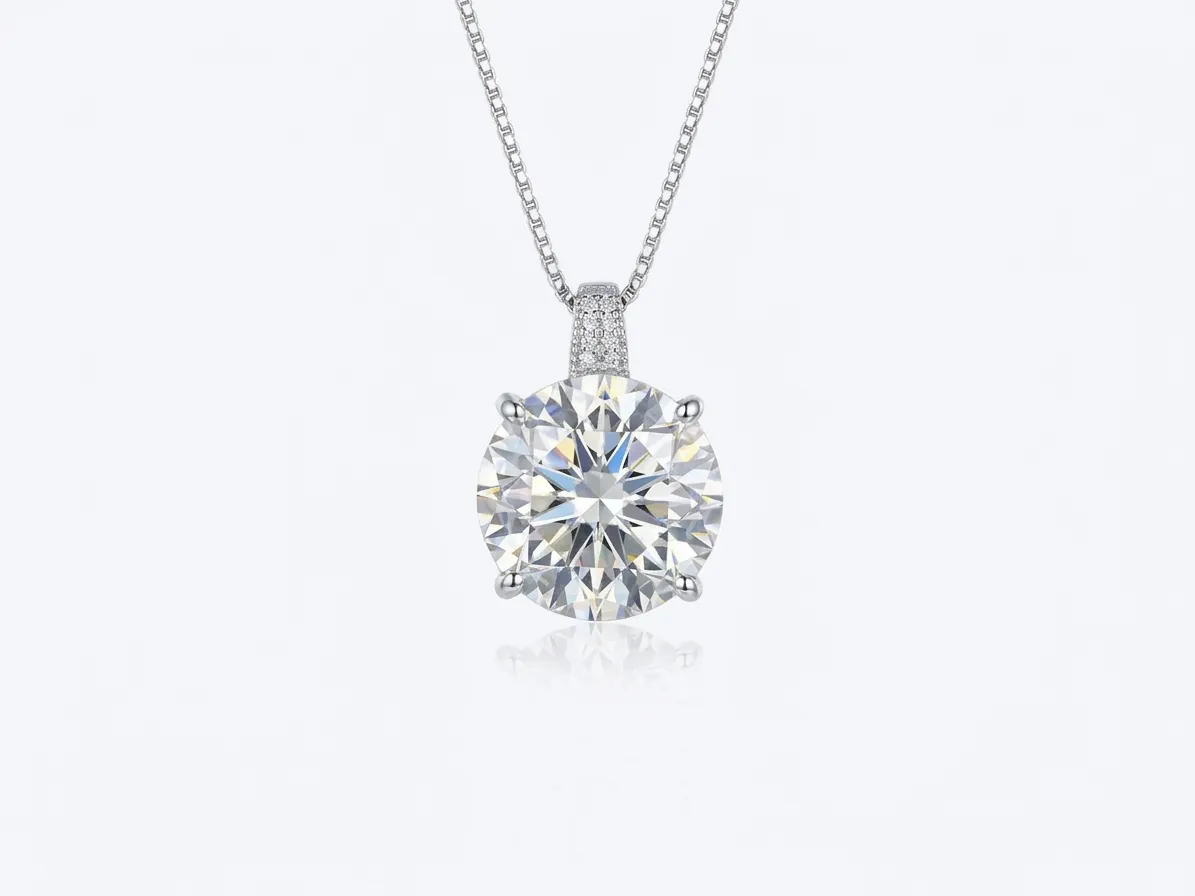 S925 Silver 15 Carat Moissanite Pendant