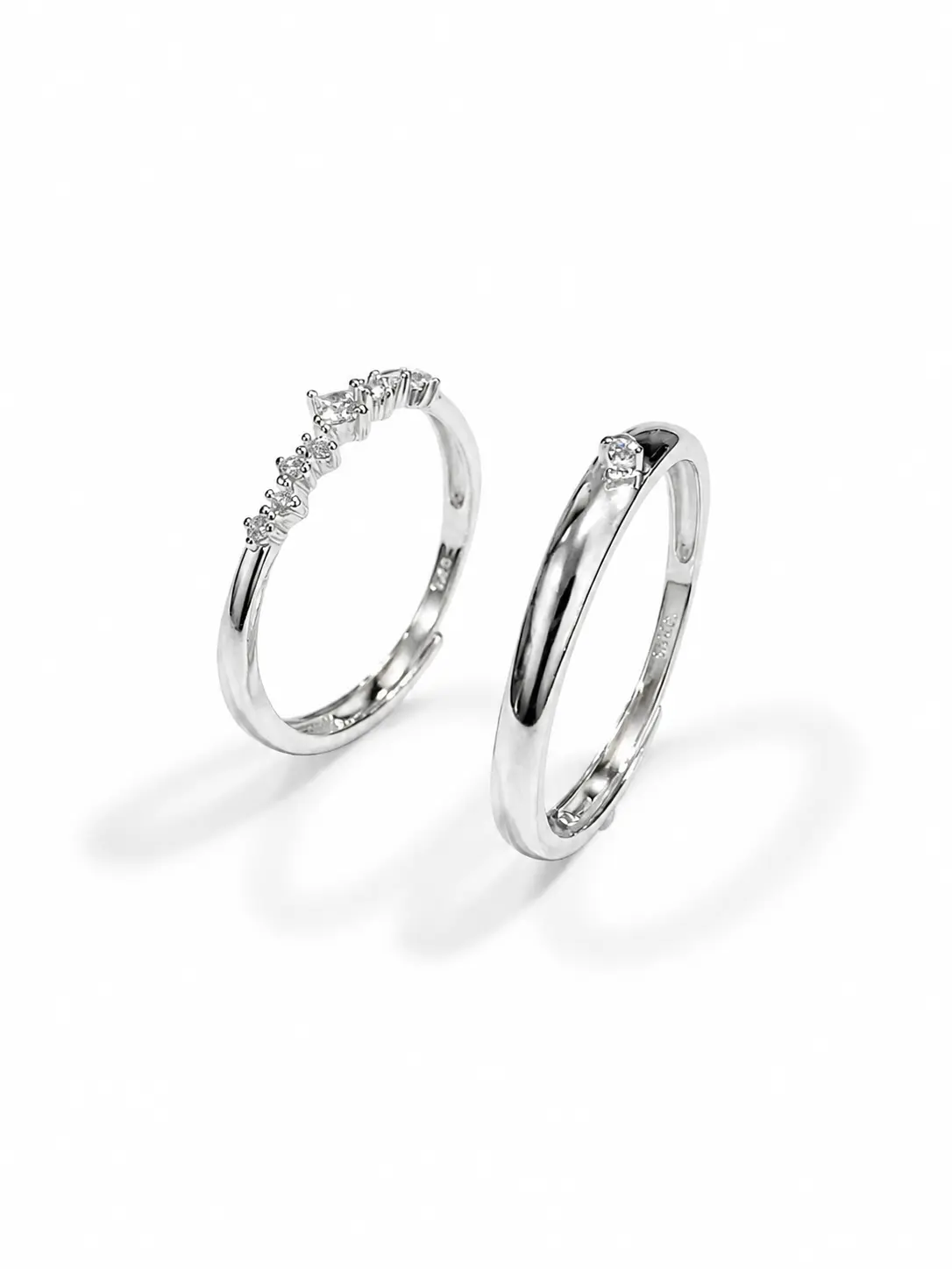 S925 Silver Couple Rings
