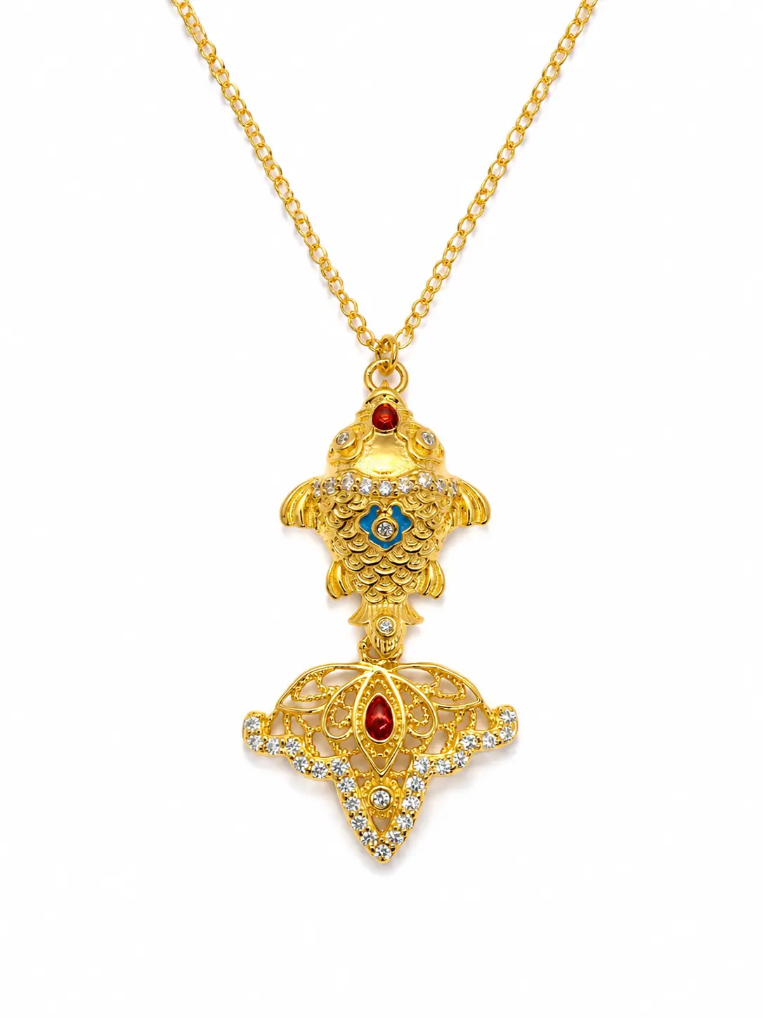 S925 Silver Antique Gold Necklace