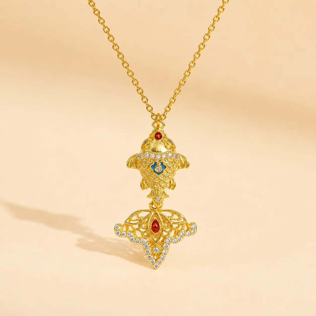 S925 Silver Antique Gold Necklace detail 2